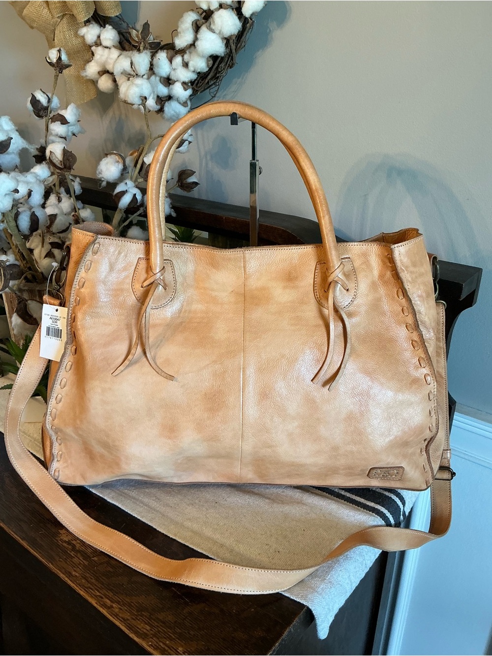 Bed Stu Tan Leather Tote Bag - Picture 3 of 16